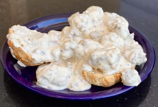 Cheddar Biscuits and Gravy