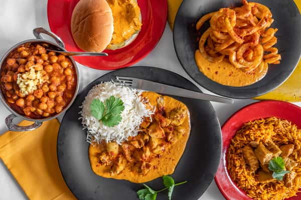hero shot of variety of dishes