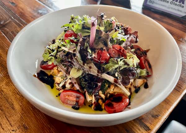 Balsamic Chicken Hummus Salad