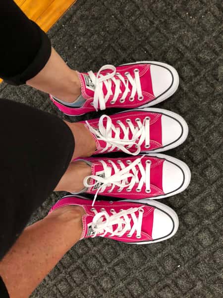 pink sneakers