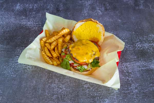 burger and fries