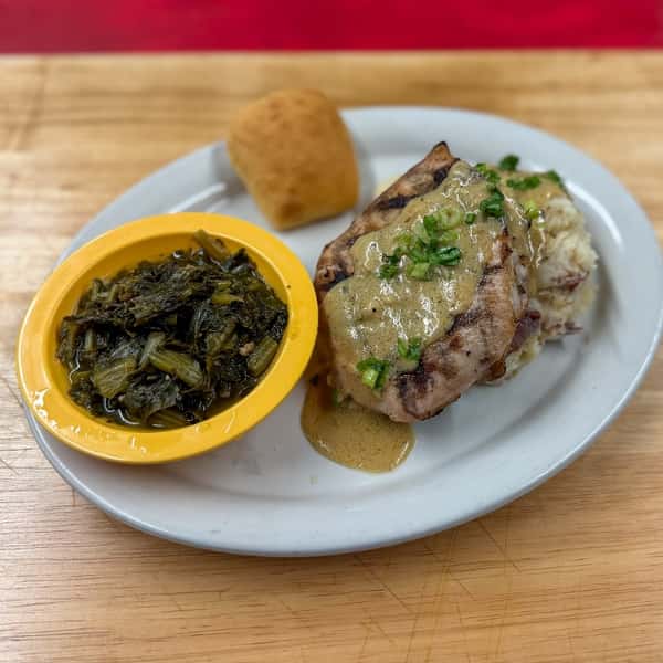 Dill Pickle Pork Chop with Dijon Cream