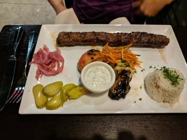 kebab and toppings