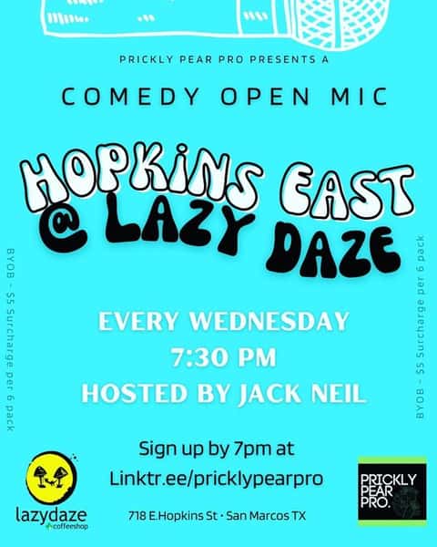 Open Mic Comedy Night at Lazy Daze + Coffeeshop