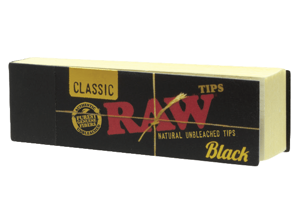 Raw Black Natural Unrefined Tips 50 Pack