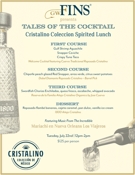 Tales of the Cocktail - 4 course tequila pairing menu in New Orleans' French Quarter