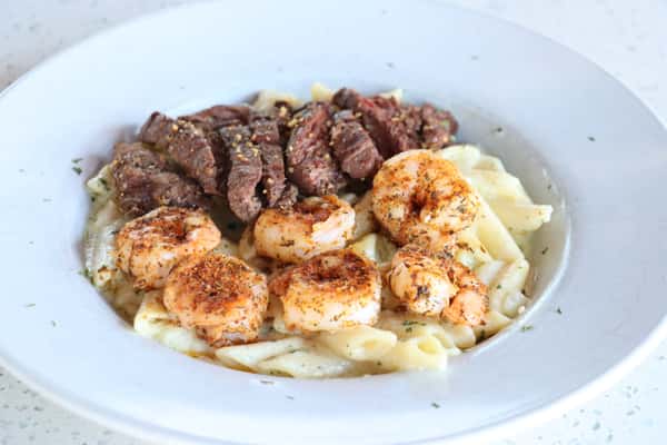 Tuscany Steak and Shrimp Pasta