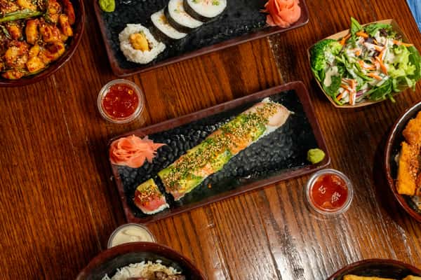 sushi spread