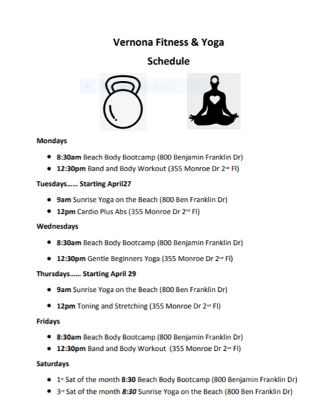 Fitness Studio Schedule