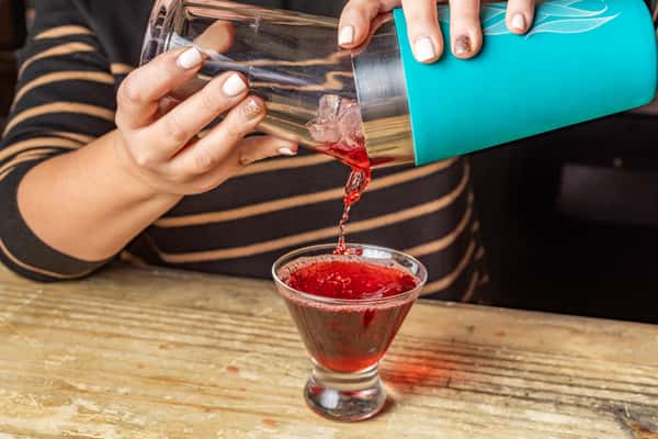 Bartender pouring a drink