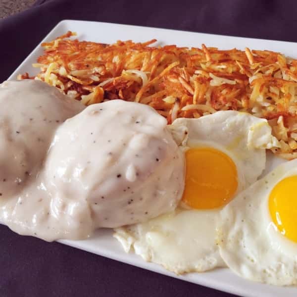 Biscuits, Gravy & eggs