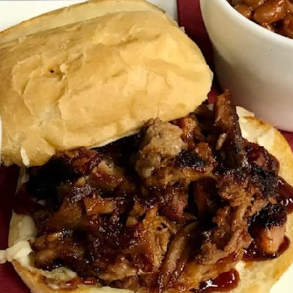Chopped BBQ Brisket Sandwich