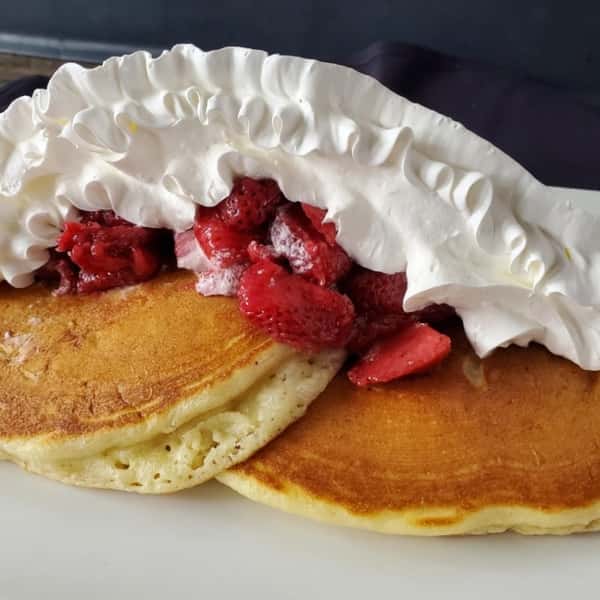 Jr Strawberry pancakes
