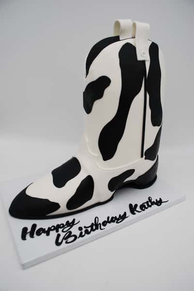cow print cowboy boot