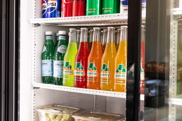 Assorted Jarritos and beverages