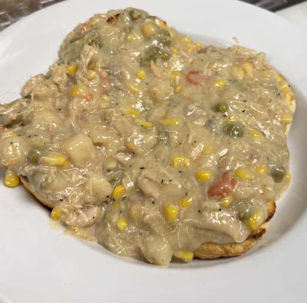 Chicken Stew over Biscuits