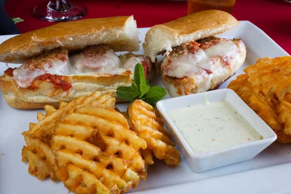 Meatball or sausage - with mozzarella