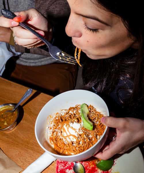 Customer Eating