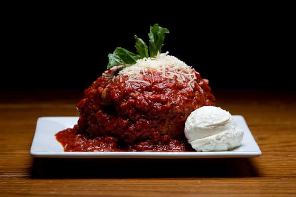 Stuffed Meatball Florentine Main Menu Tomatoes Italian Grille and