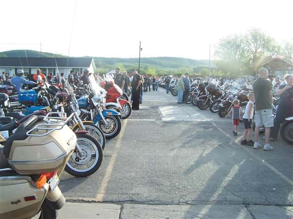 People and motorcycles