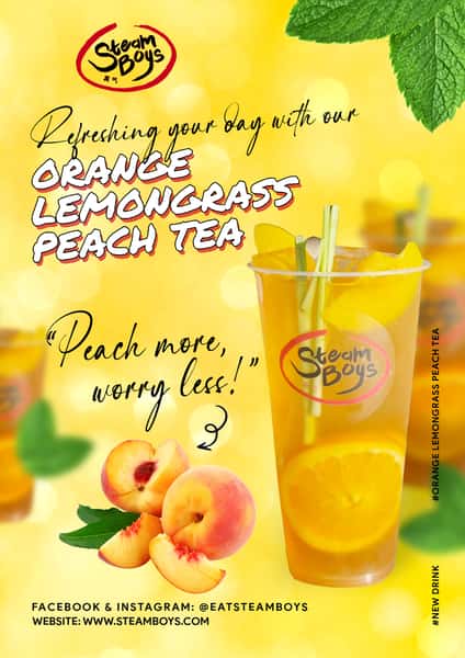 Orange Lemongrass Peach Tea 橙柠檬草桃茶