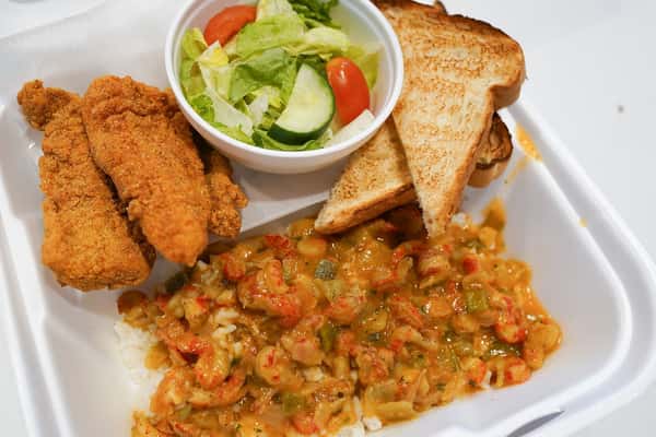 Crawfish Etouffee Platter