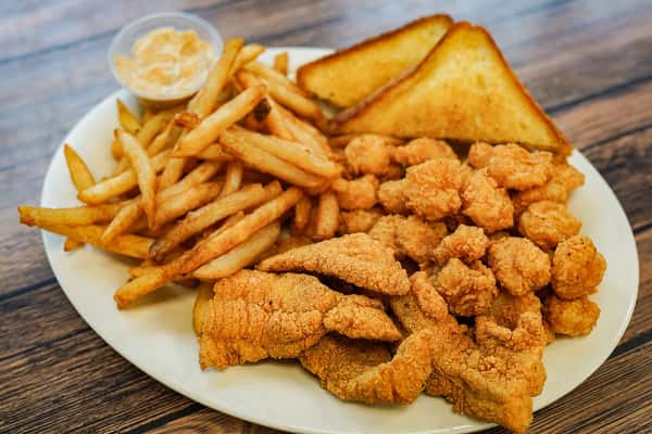 Fried seafood