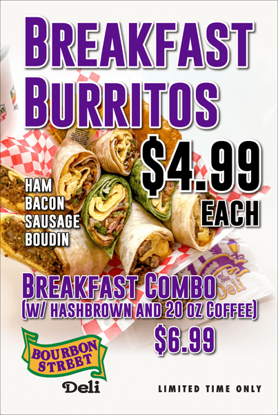 Breakfast Burrito Special