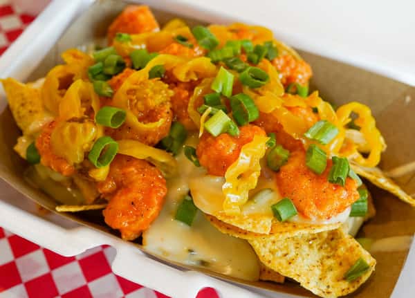 Boom Boom Shrimp Loaded Fries or Nachos