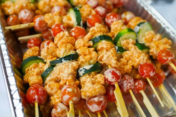 Boom Boom Shrimp skewers