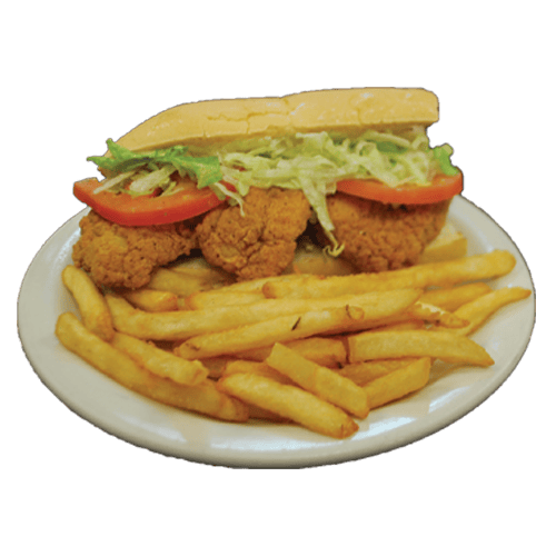 1/2 Catfish Po-Boy w/Fries & drink