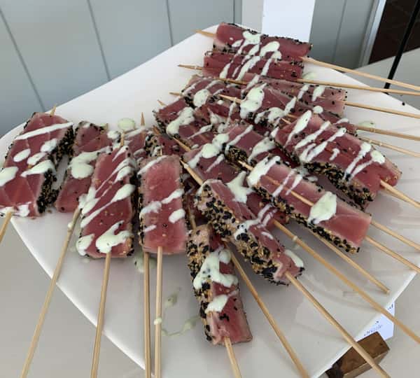 Sesame Seared Ahi Tuna Skewer with Cusabi