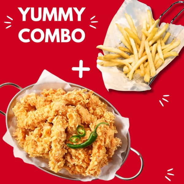 (9 pcs)Fried Chicken + (L) French Fries Combo