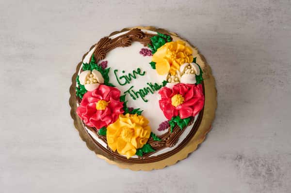 Thanksgiving Wreath Cake 8"