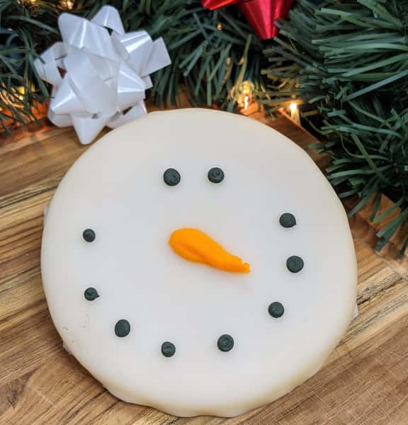 Snowman Poured Sugar Cookie