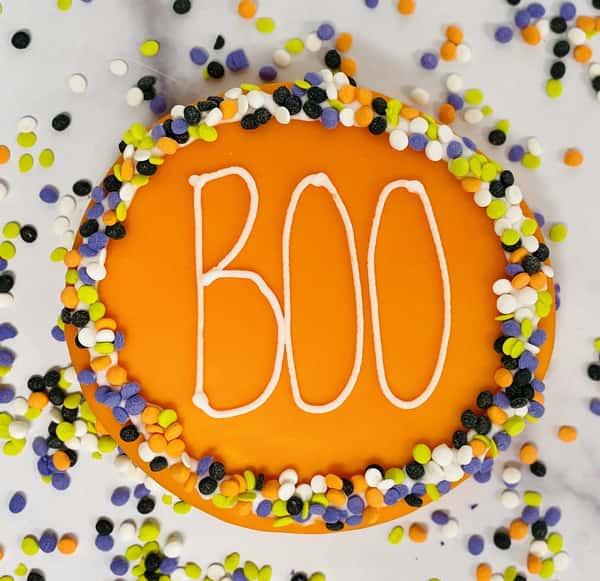 "BOO" Poured Sugar Cookies