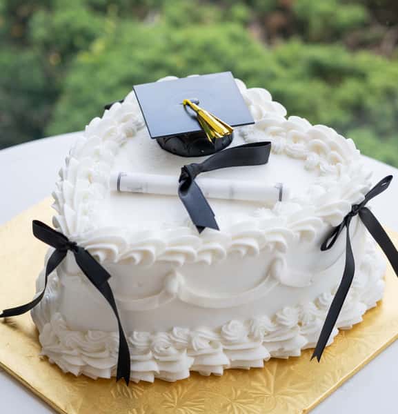 Graduation Heart Cake