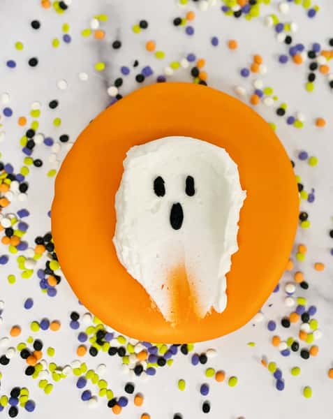Halloween Ghost Poured Sugar Cookies