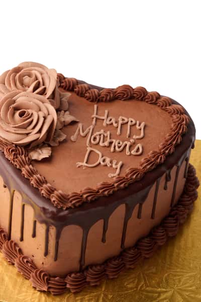 Chocolate Laden Heart Cake