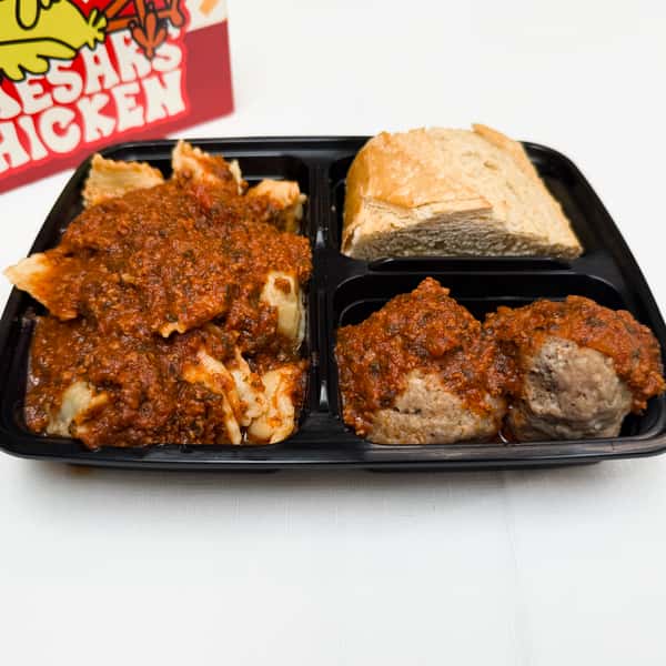 Ravioli & Meatball dinner