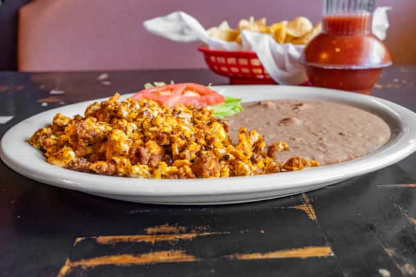 huevos con chorizo