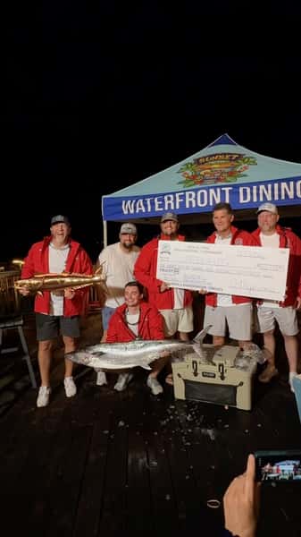 🏆 THE BIGGEST CHEERS FOR THE BIG WINNER! 🏆

A huge congratulations to the champion of the 48th U.S. Open King Mackerel Tournament! 🎣👏 We were proud to host the awards on the Big Deck and help celebrate your winning moment! ⚓️

Thank you to the Chamber of Commerce for bringing this incredible tournament together and to every angler who participated—you made it a weekend to remember!

Cheers to all the winners, Hood’s Creek for keeping the party going, and everyone who joined us at Rusty Hooks to celebrate! 🎶

📍4907 Fish Factory Rd SE, Southport
📲910.477.6616 (tel:910.477.6616)
🖥️ https://www.rustyhooksdockside.com

#USOpenKingMackerelTournament #RustyHooks #HoodsCreek #BigDeck