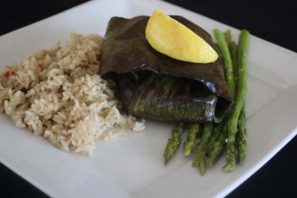 Banana Leaf Wrapped Sea Bass