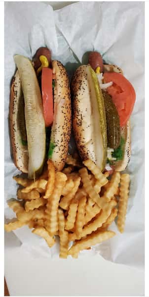 2 Chicago Style Hot Dog Combo Meal