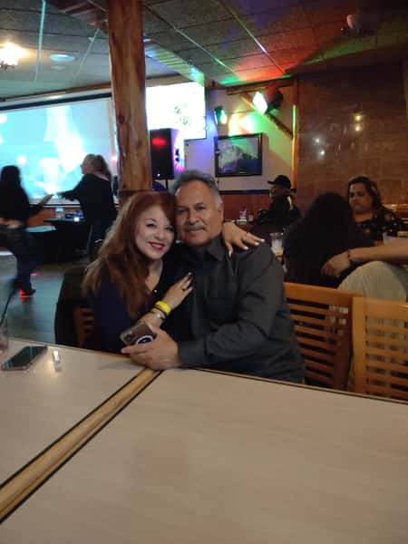Rosie & Joe join in the fun of dancing at Blackstone, Sunday Tejano music of DJ Live Wire Jesse Pena.