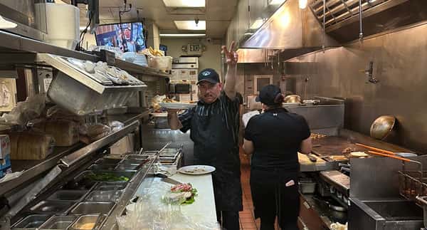 Clovis kitchen staff, working hard.