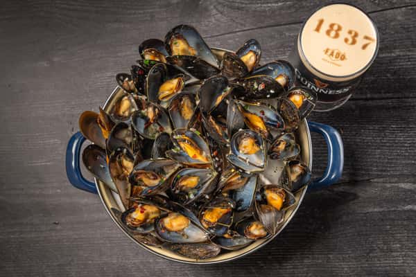 Guinness Steamed Mussels