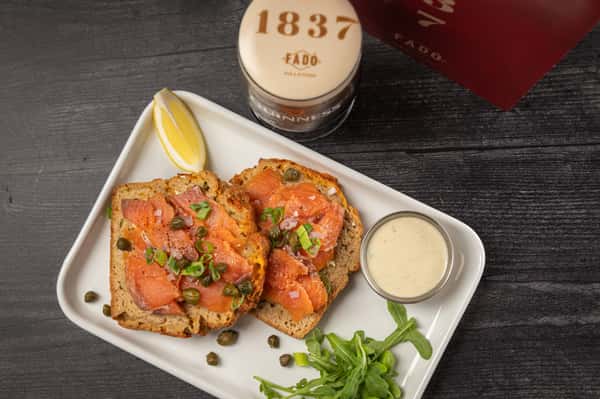 Guinness & Cheddar Bread & Smoked Salmon