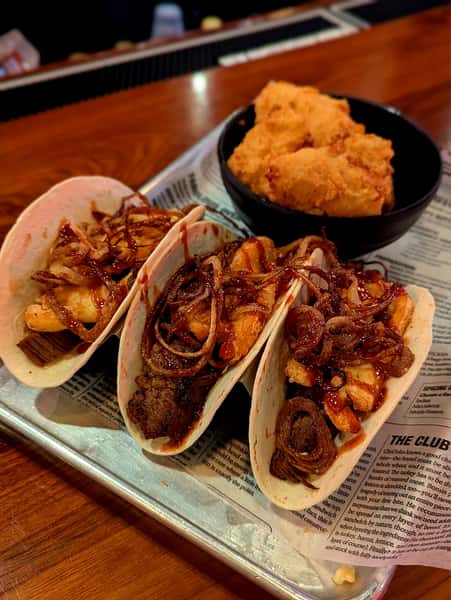 Raspberry BBQ Smoked Brisket Tacos