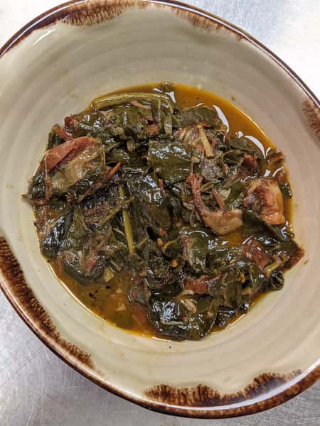 Sweet Braised Greens with Bacon